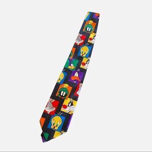 Vintage 90s Looney tunes mania tie